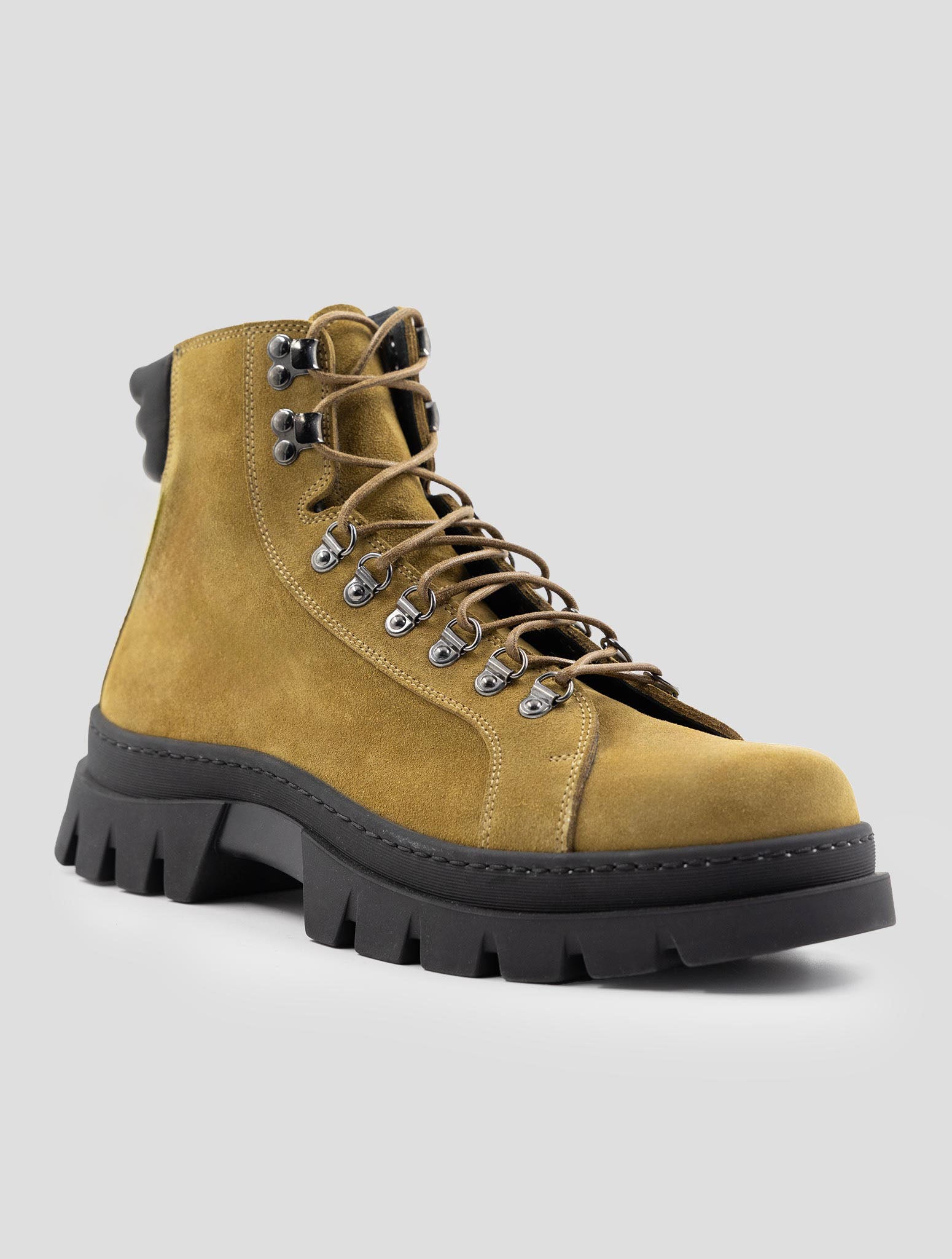 Kiton Beige Leather Suede Boots