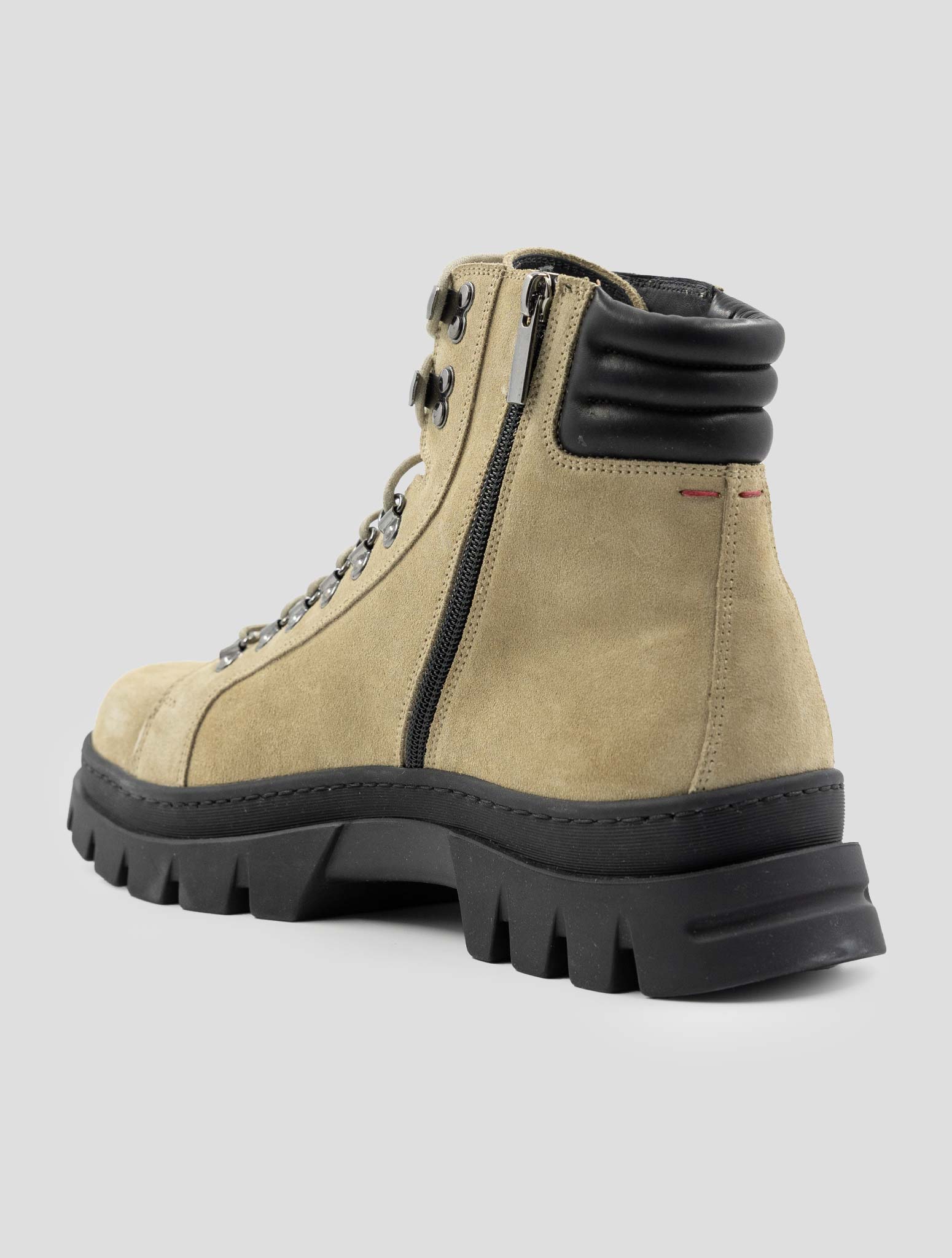 Kiton Beige Leather Suede Boots