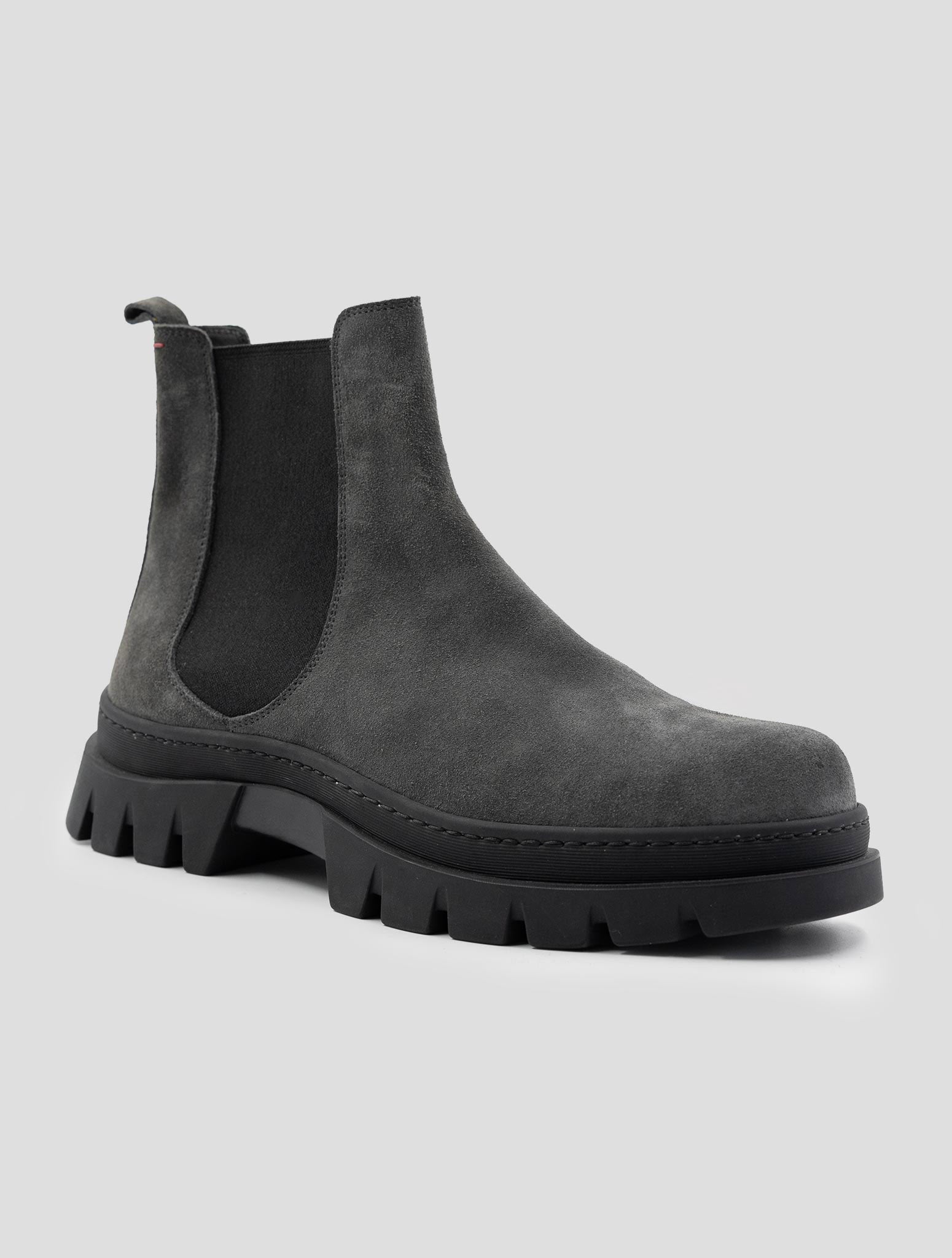 Kiton Gray Leather Suede Boots
