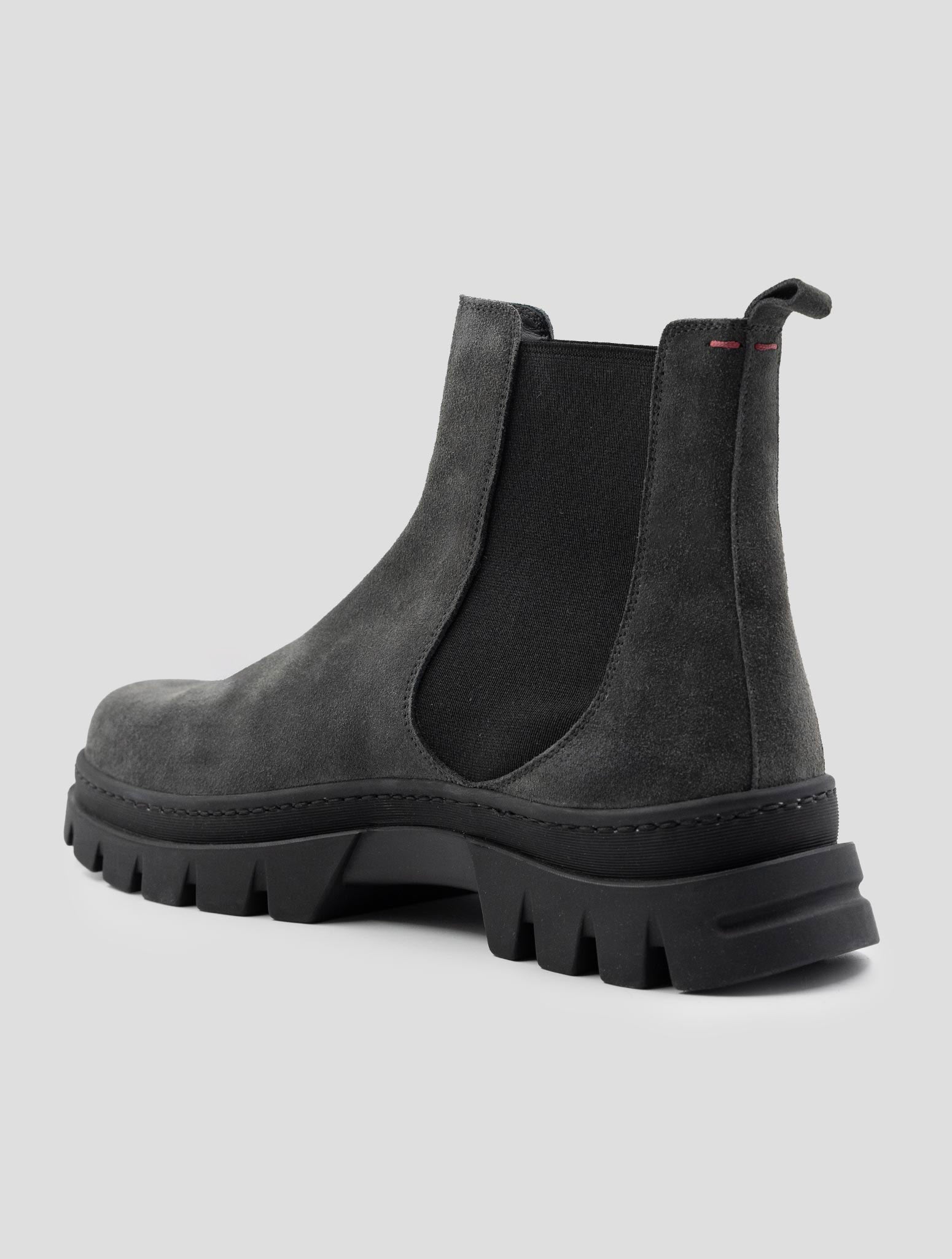 Kiton Gray Leather Suede Boots