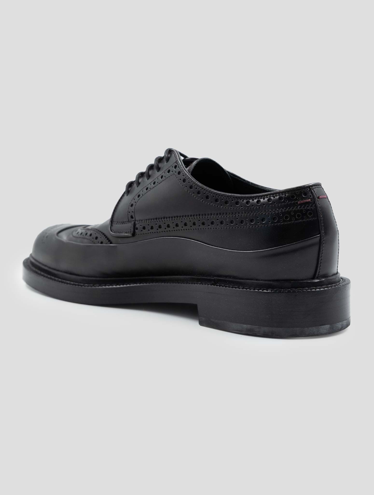 Kiton Black Leather Dress Shoes