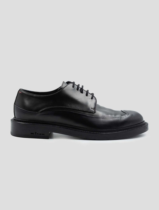 Kiton Black Leather Dress Shoes
