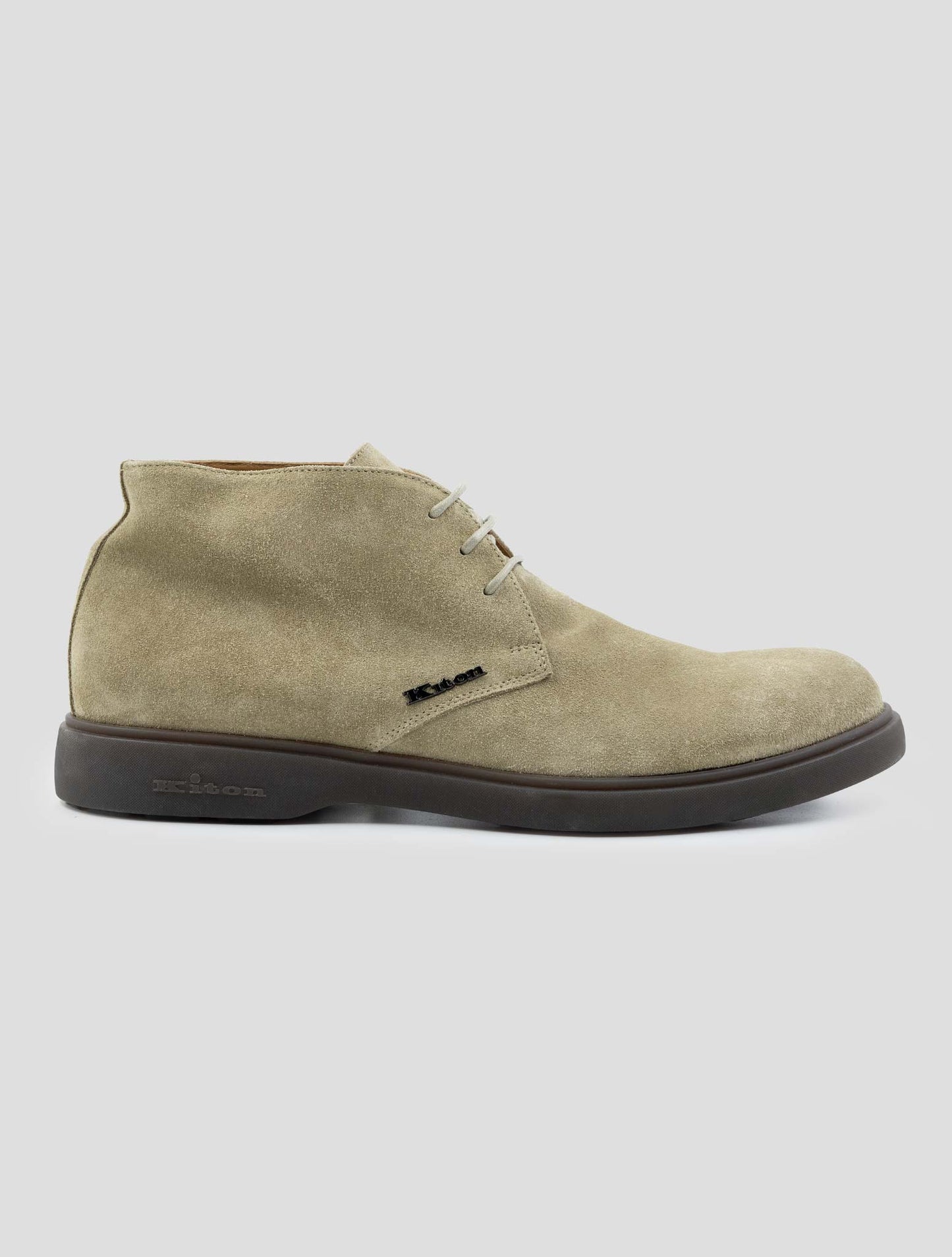 Kiton Beige Leather Suede Boots