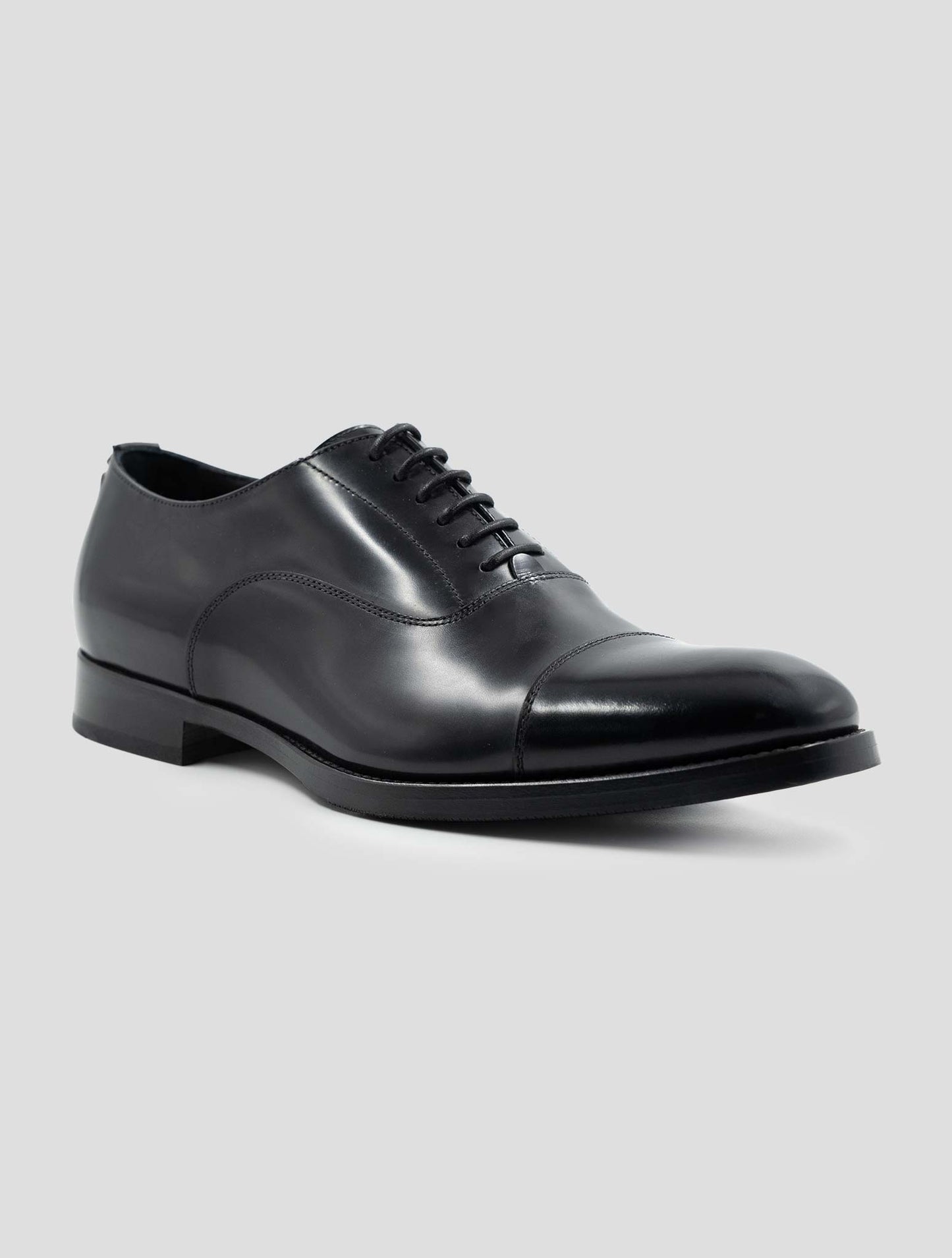 Kiton Black Leather Dress Shoes