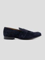 Kiton Blue Leather Suede Loafers