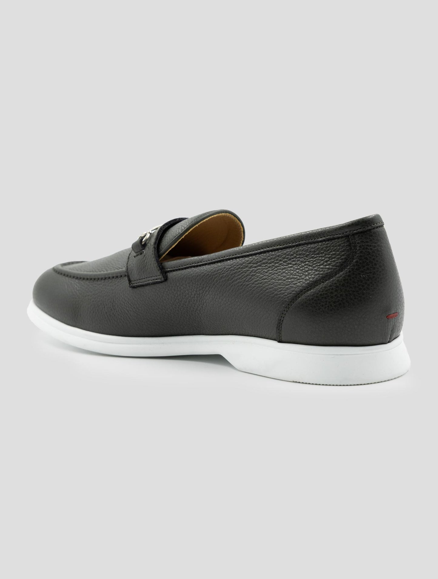 Kiton Dark Green Leather Loafers