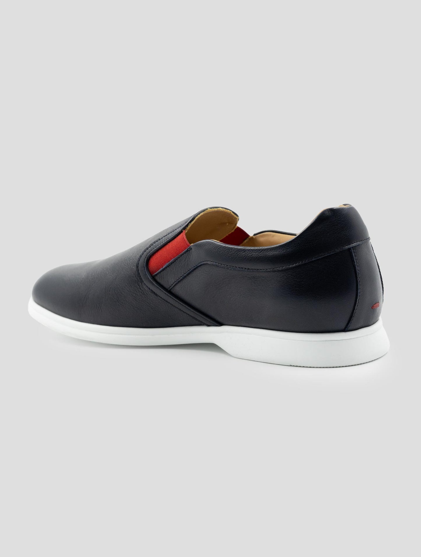Kiton Dark Blue Leather Loafers