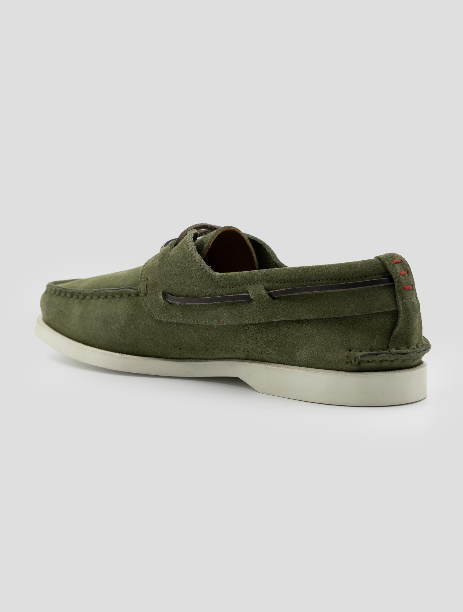 Kiton Green Leather Suede Loafers