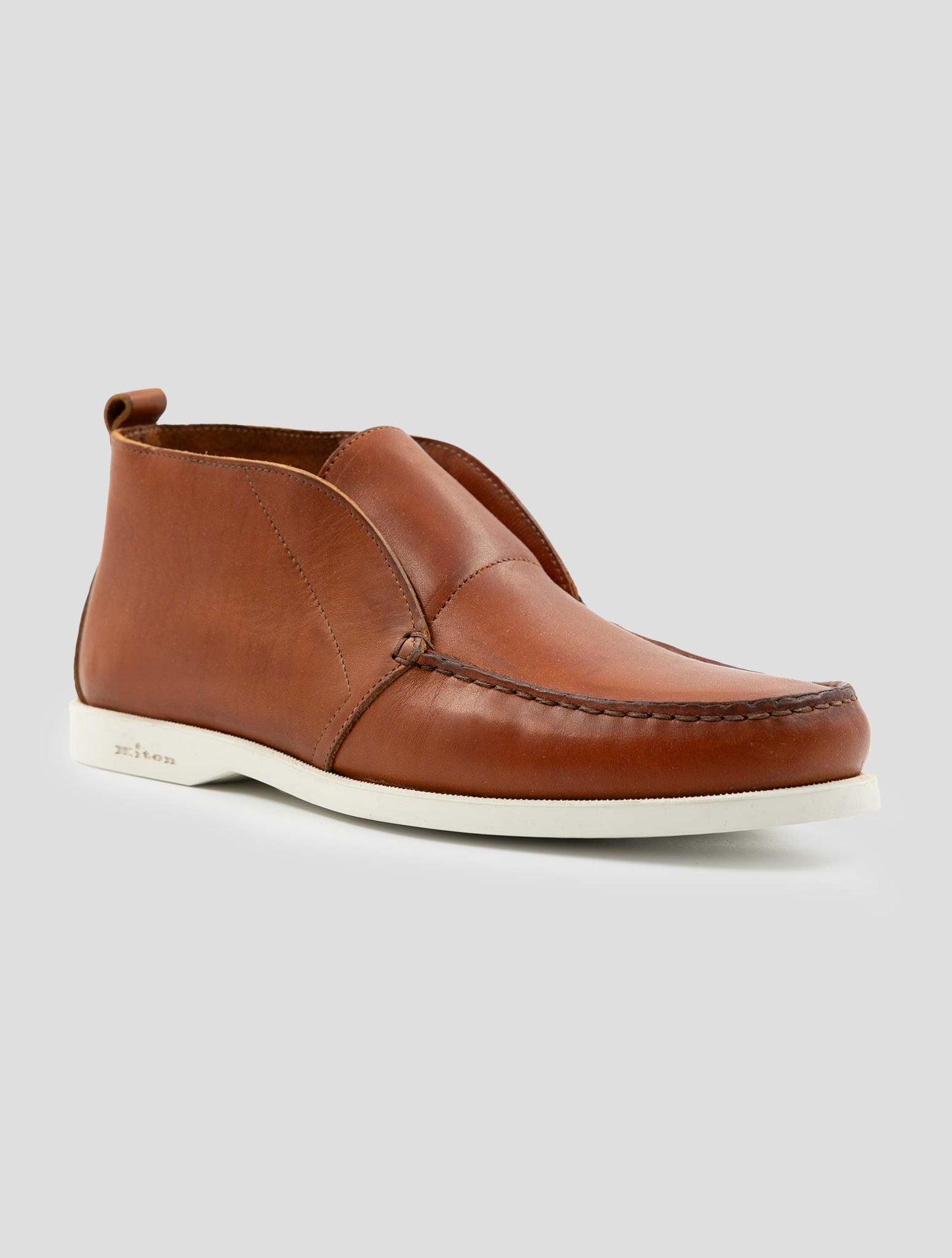 Kiton Brown Leather Loafers