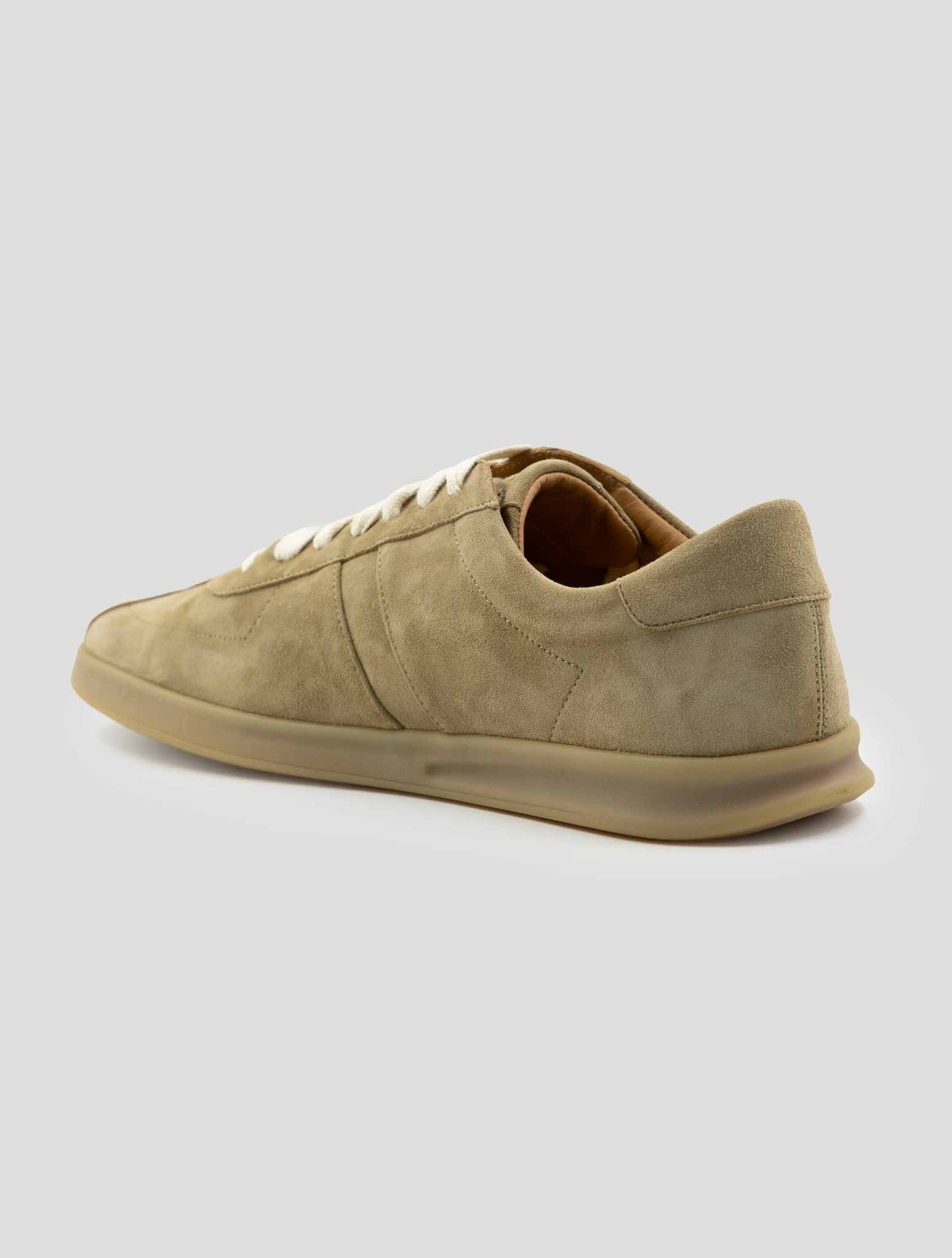 Kiton Beige Leather Suede Sneakers