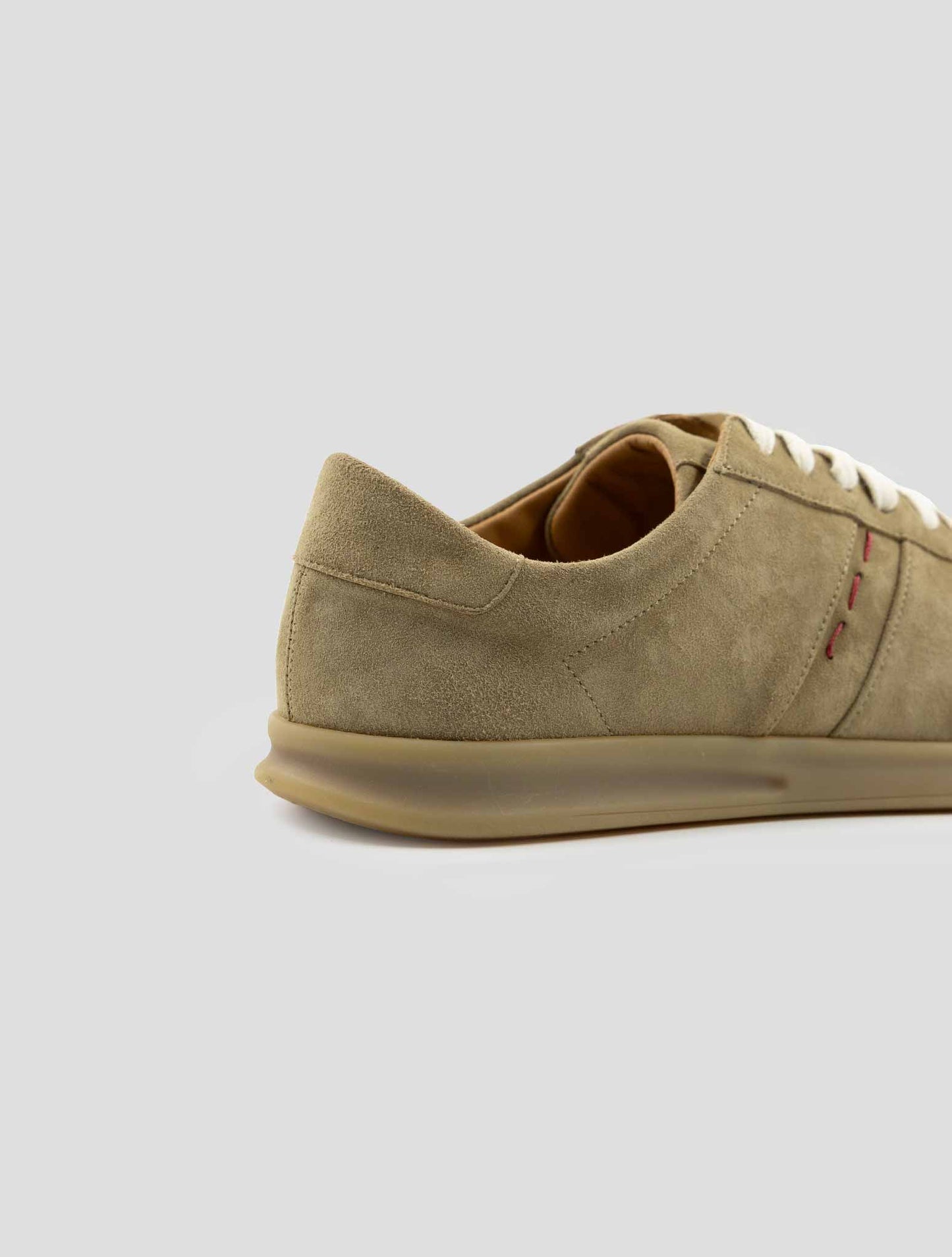 Kiton Beige Leather Suede Sneakers