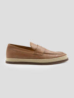 Kiton Brown Leather Loafers