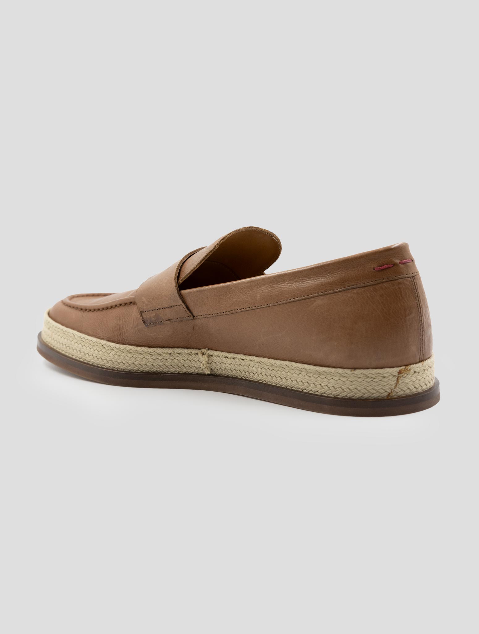 Kiton Brown Leather Loafers