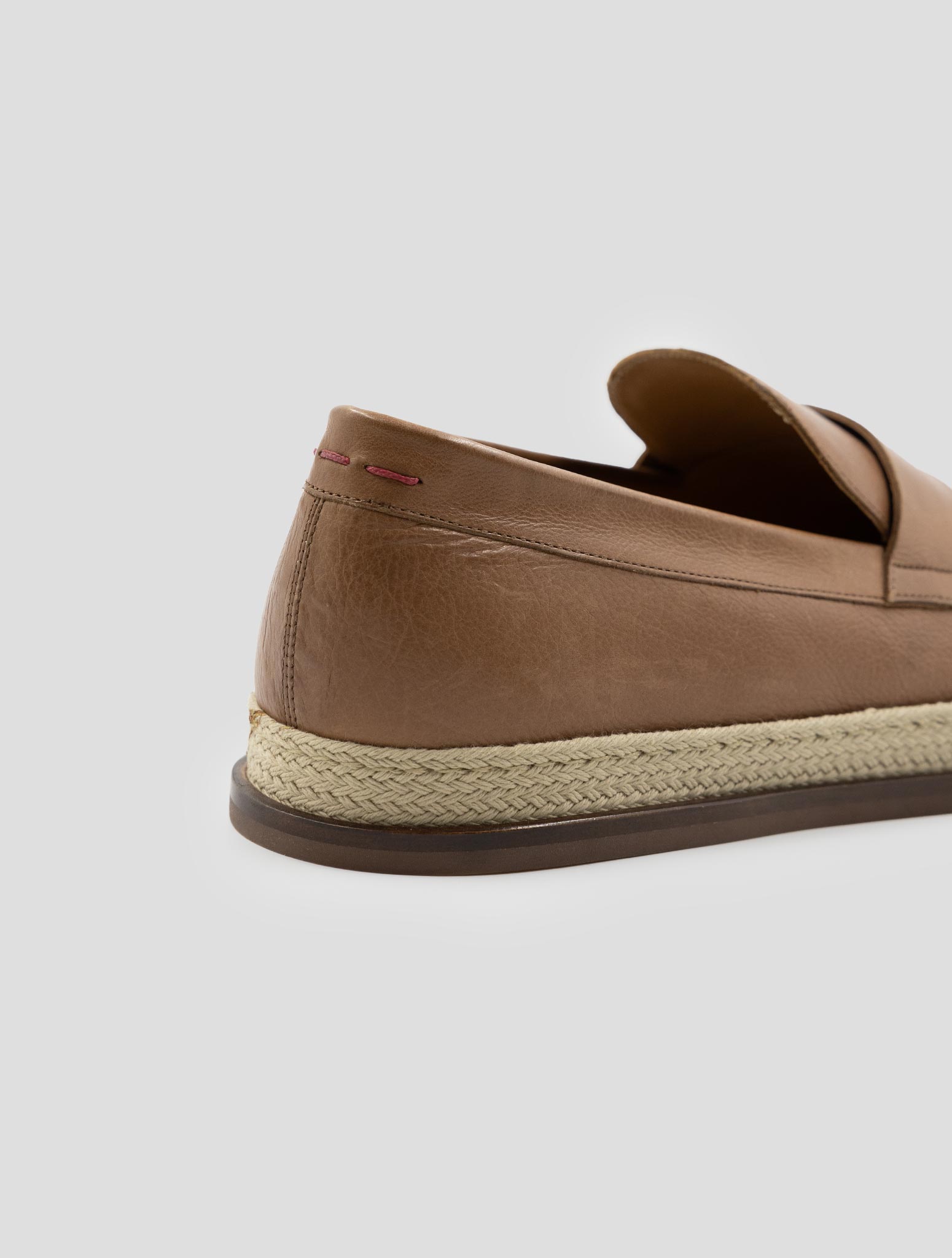Kiton Brown Leather Loafers