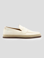 Kiton White Leather Loafers