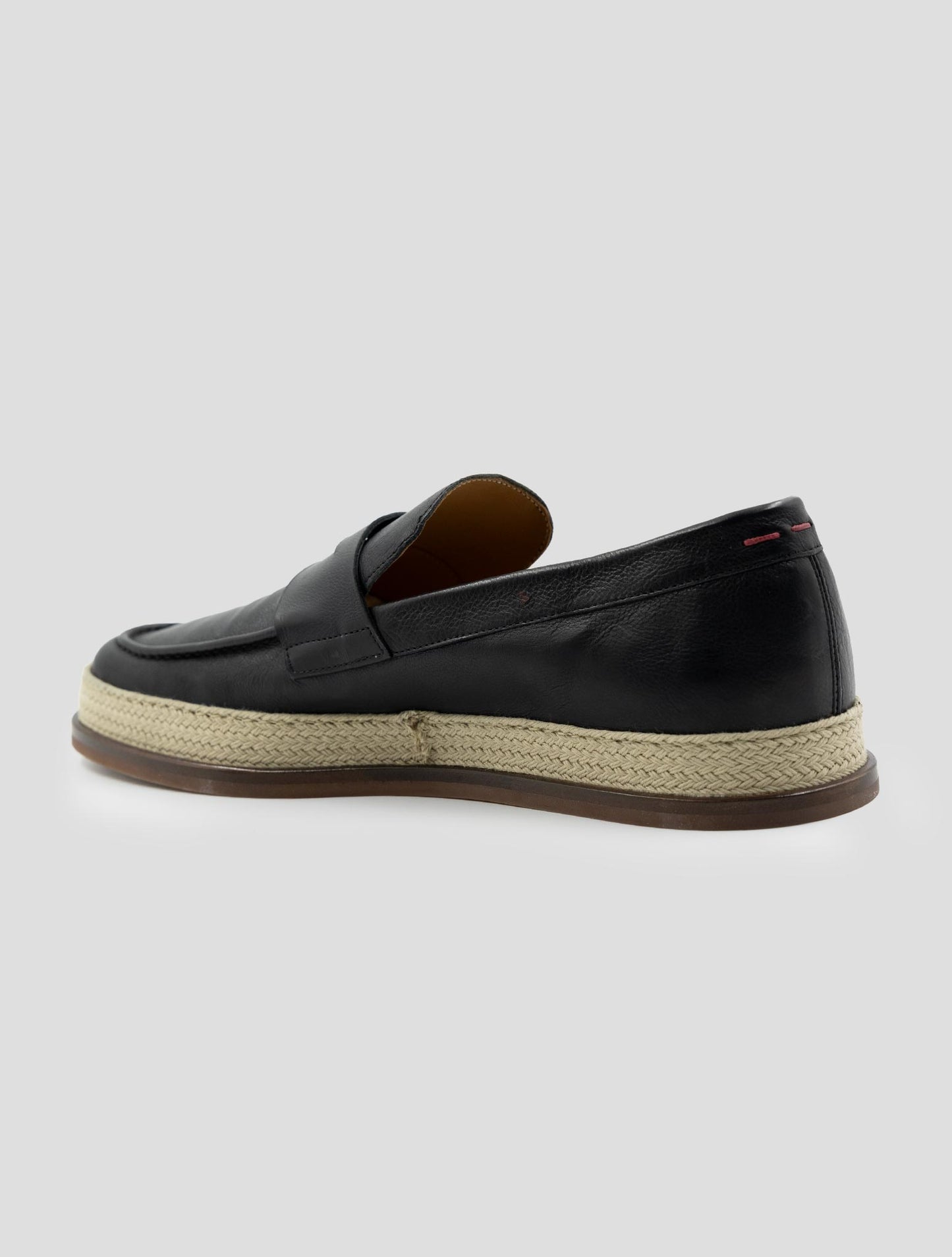 Kiton Black Leather Loafers