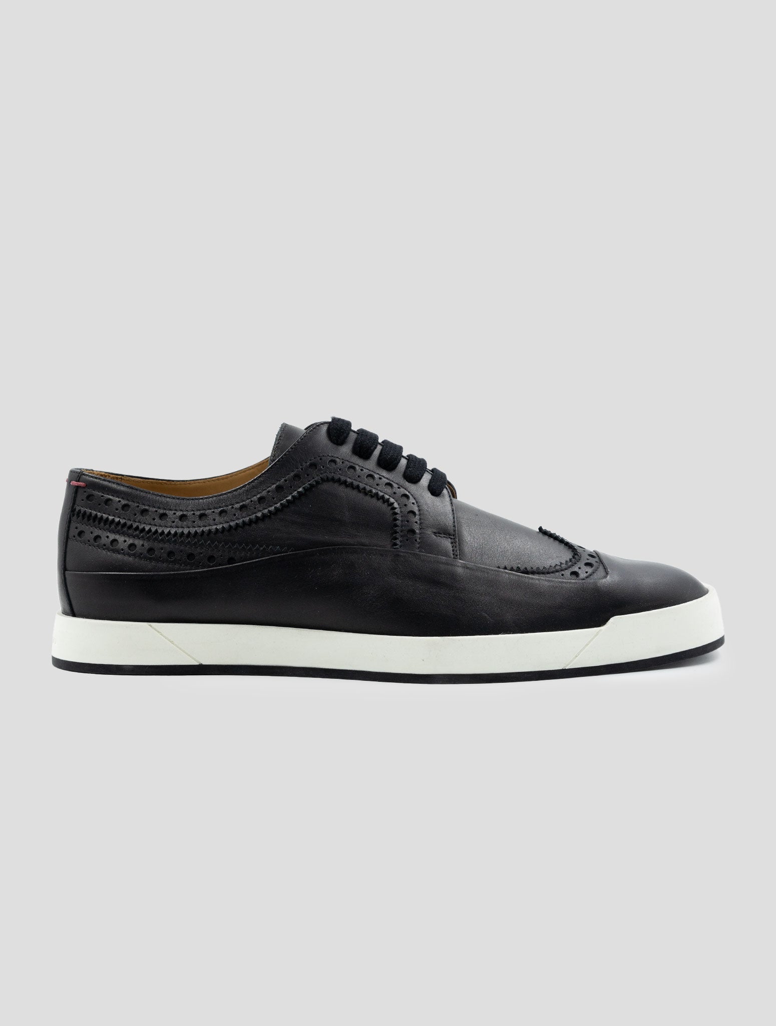 Kiton Black Leather Sneakers