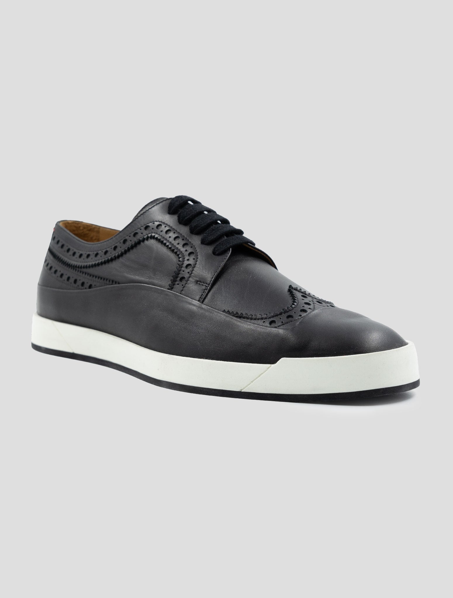 Kiton Black Leather Sneakers