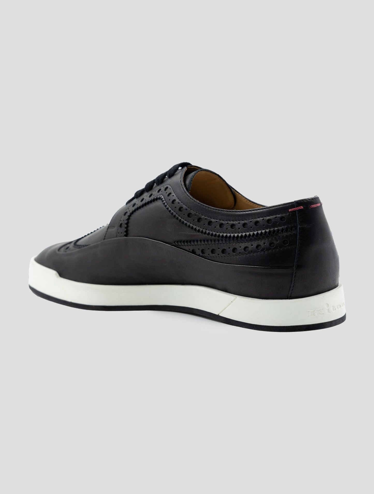 Kiton Black Leather Sneakers