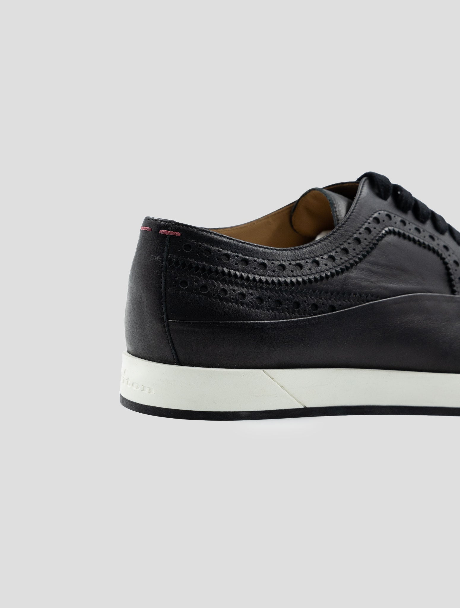 Kiton Black Leather Sneakers