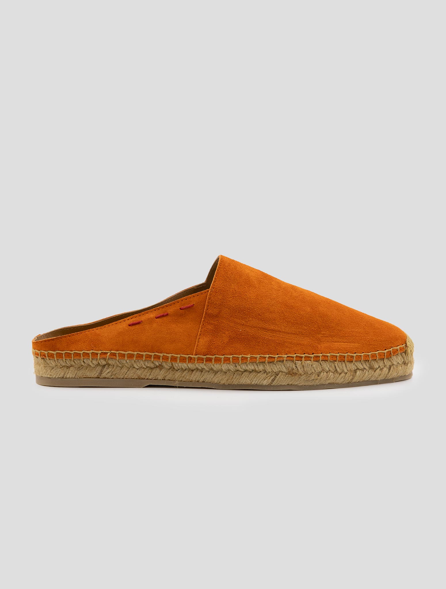 Kiton Orange Leather Suede Espadrillas