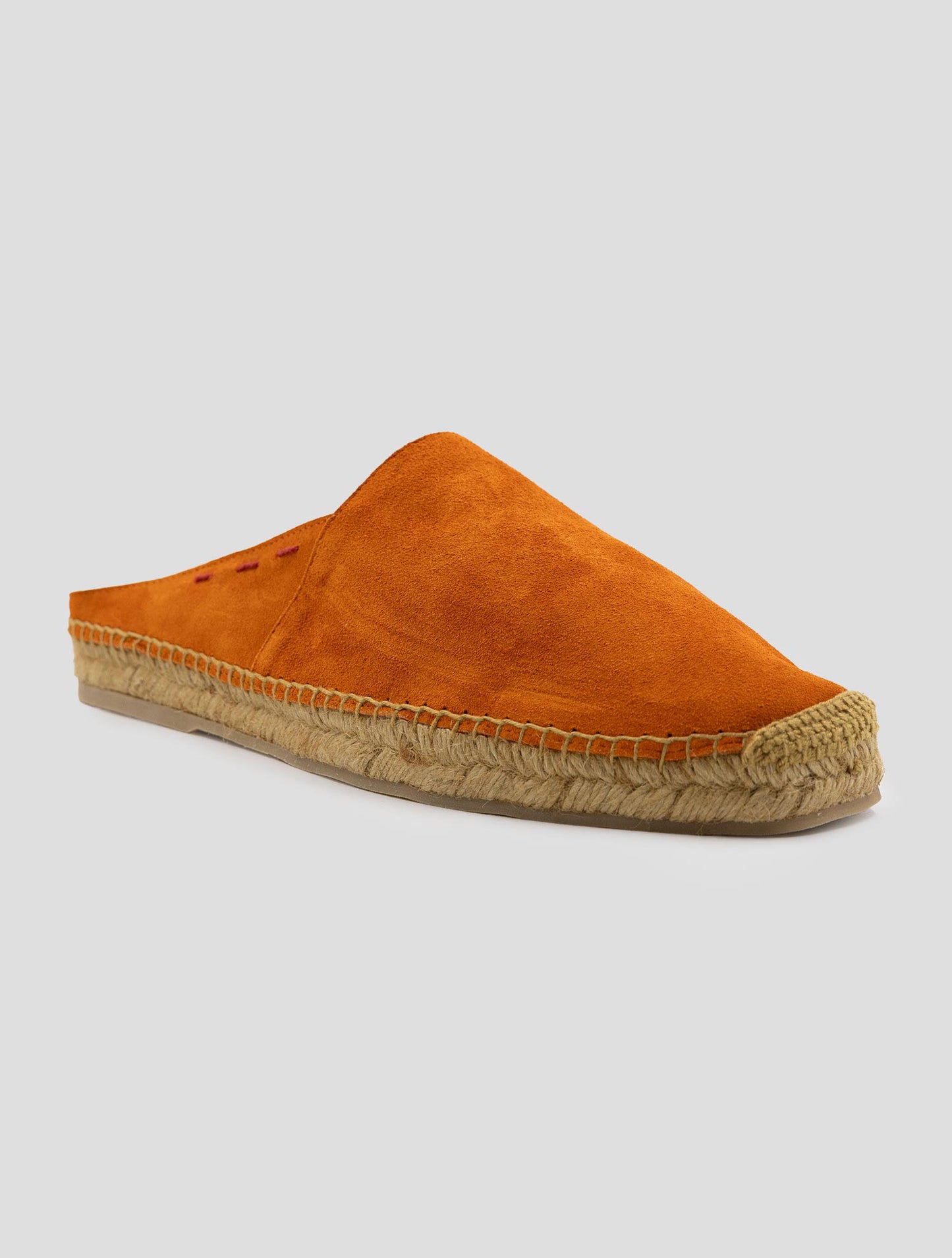 Kiton Orange Leather Suede Espadrillas