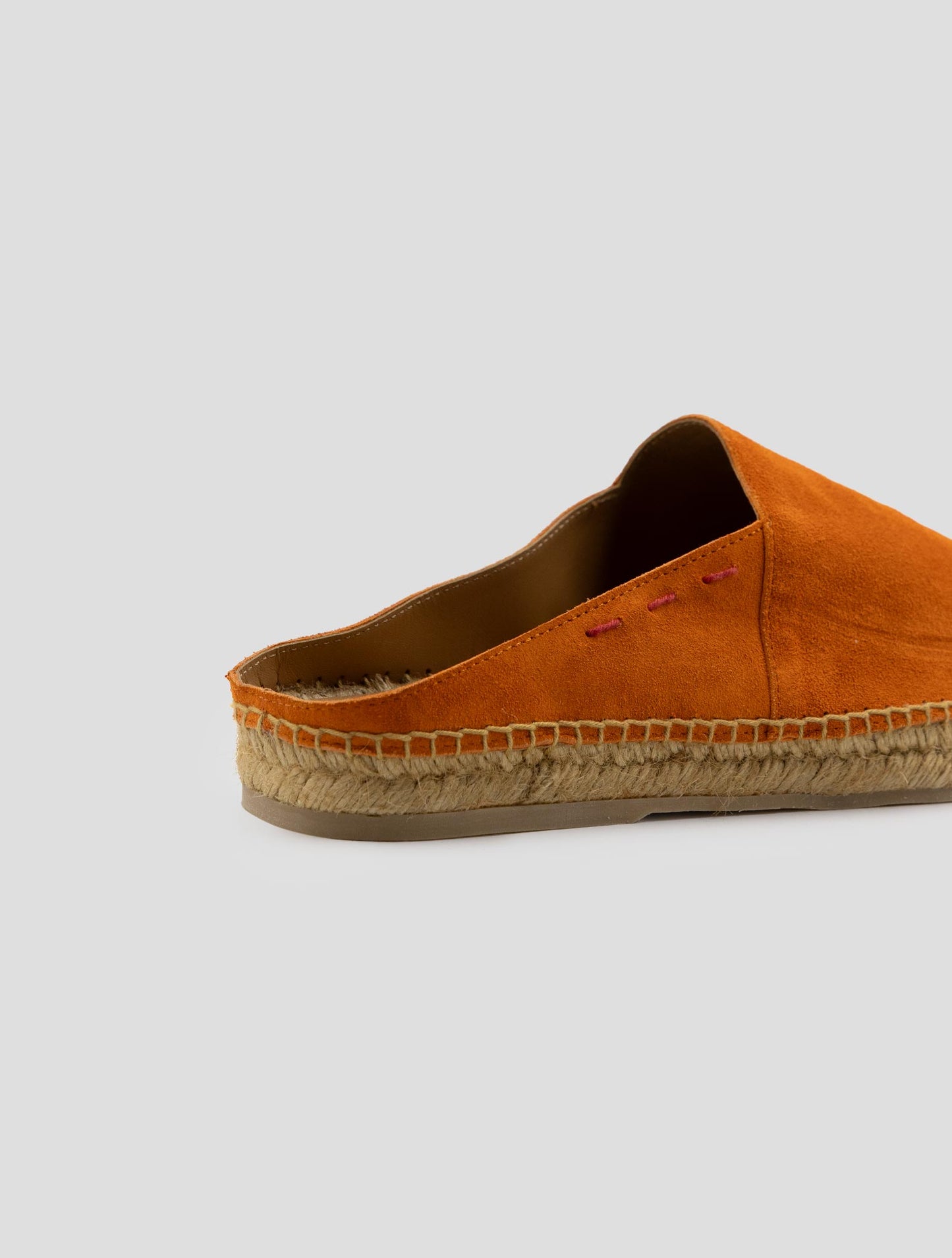 Kiton Orange Leather Suede Espadrillas
