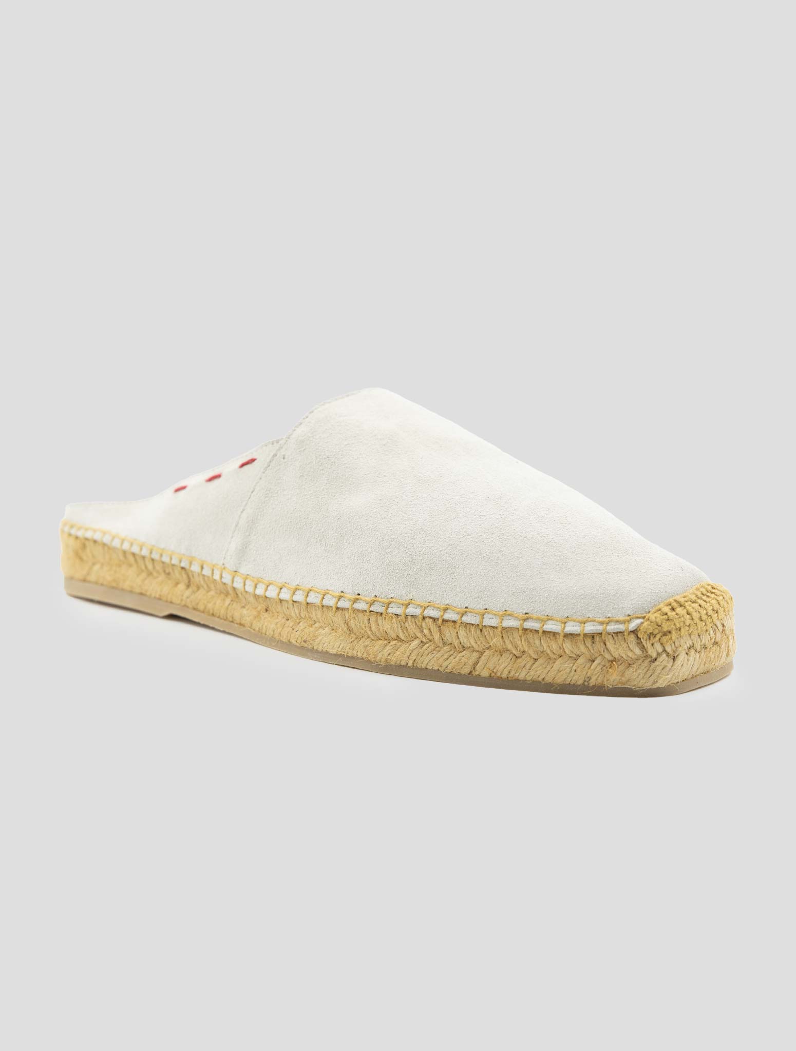 Kiton Gray Leather Suede Espadrillas