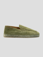 Kiton Green Leather Suede Espadrillas