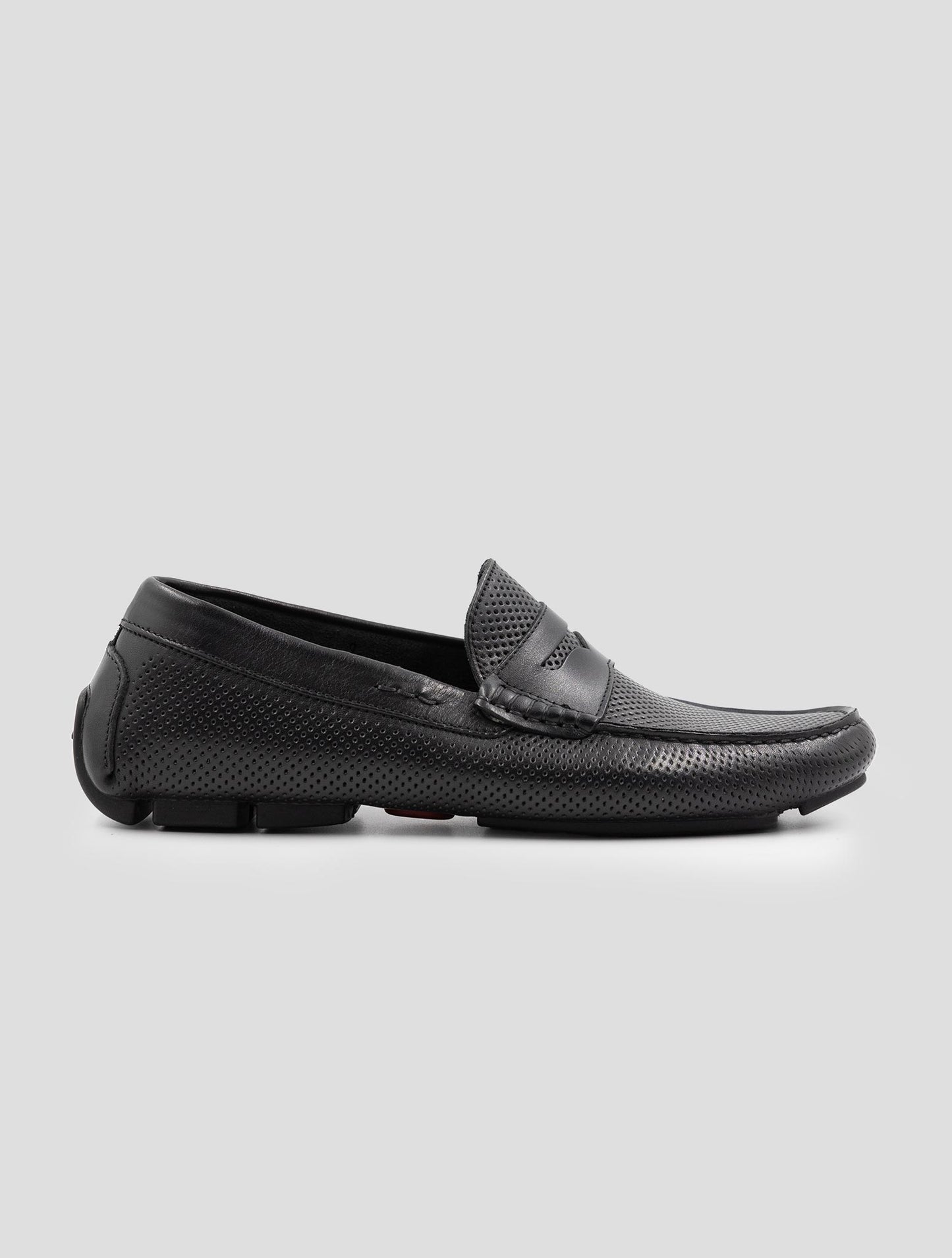 Kiton Black Leather Loafers