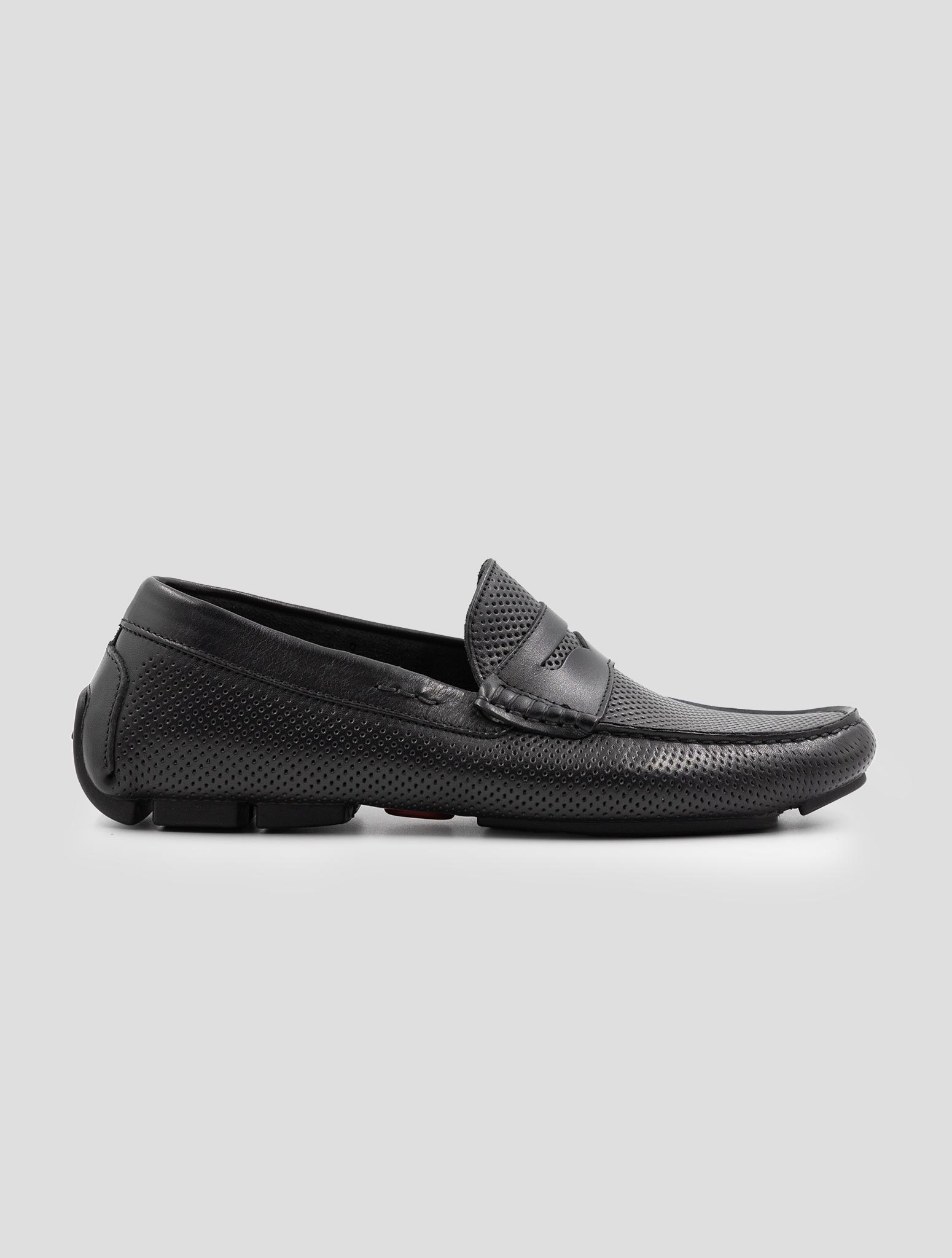 Kiton Black Leather Loafers