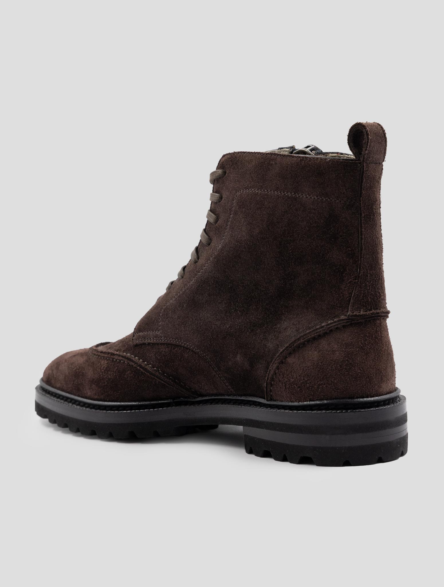 Kiton Brown Leather Suede Boots