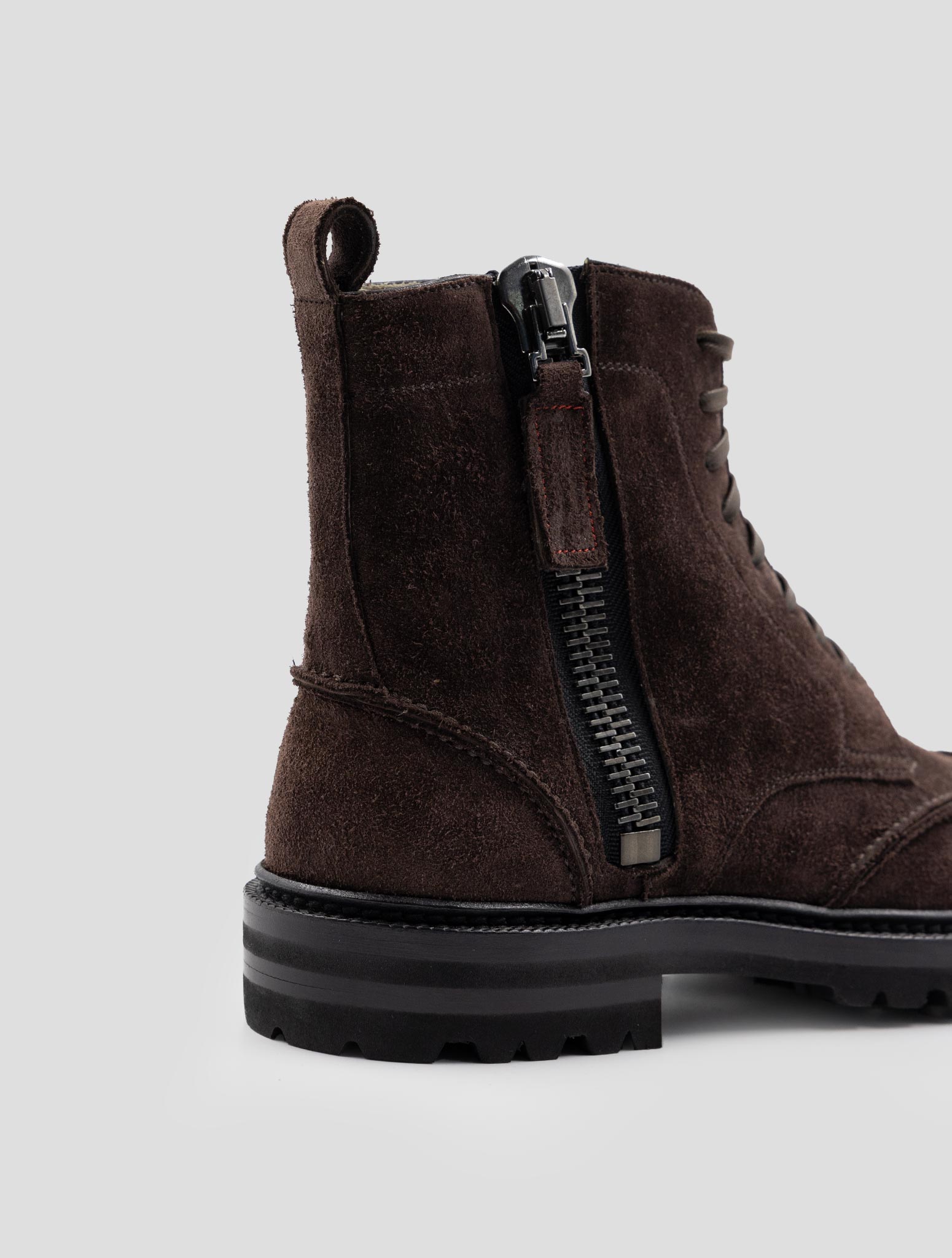 Kiton Brown Leather Suede Boots
