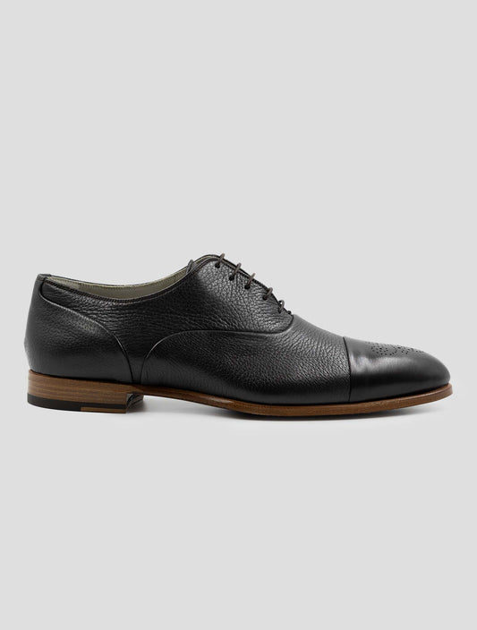 Kiton Brown Leather Deer Dress Shoes