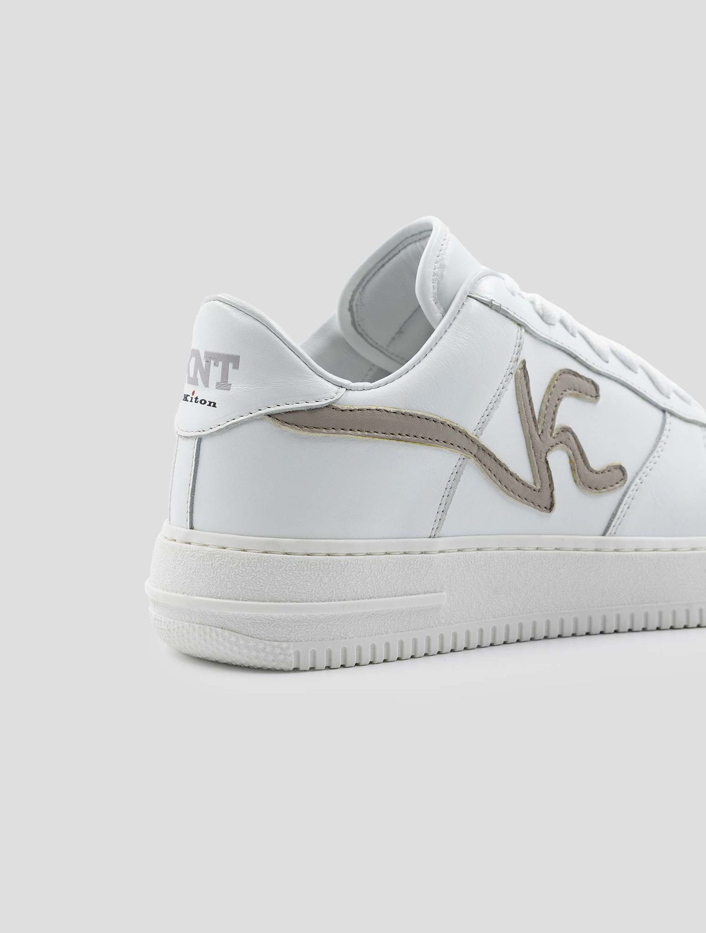 Kiton Knt White Leather Sneakers