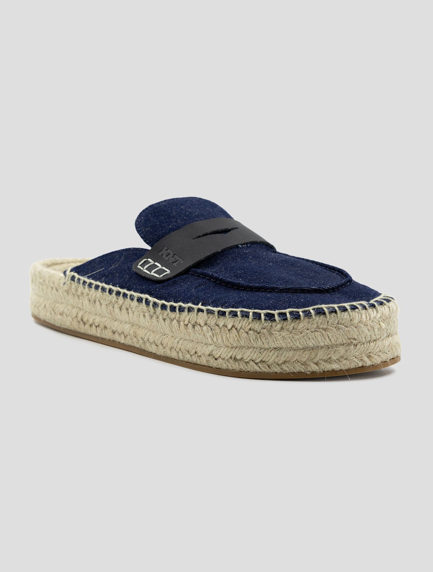 Kiton Knt Blue Cotton Espadrillas
