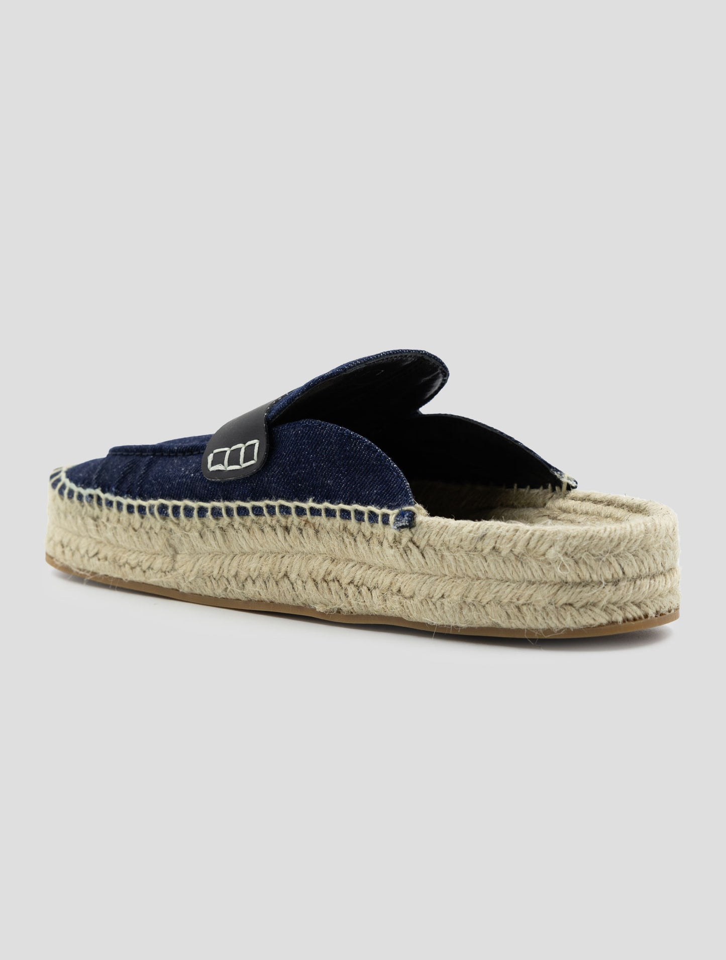 Kiton Knt Blue Cotton Espadrillas