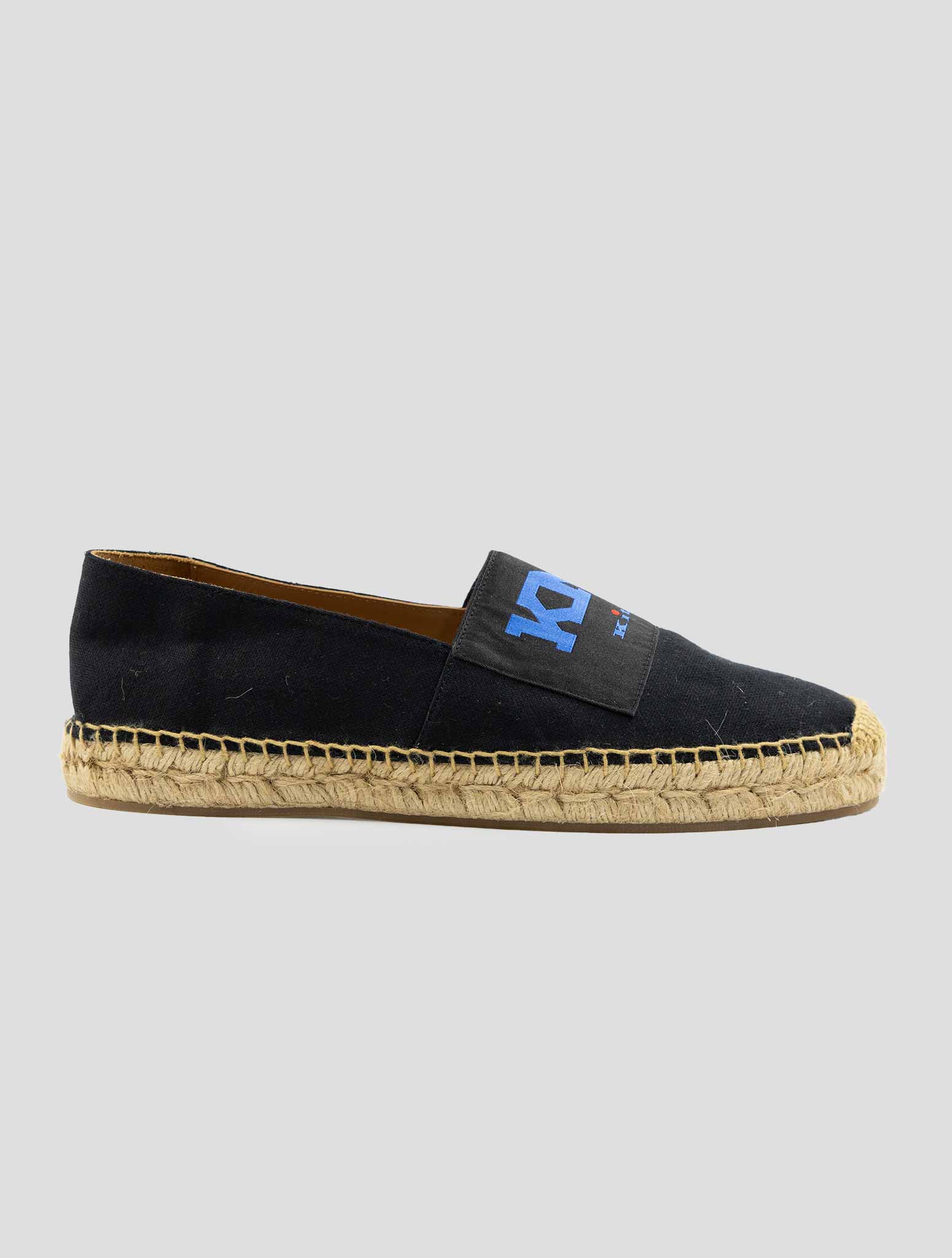 Kiton Knt Black Wool Espadrillas