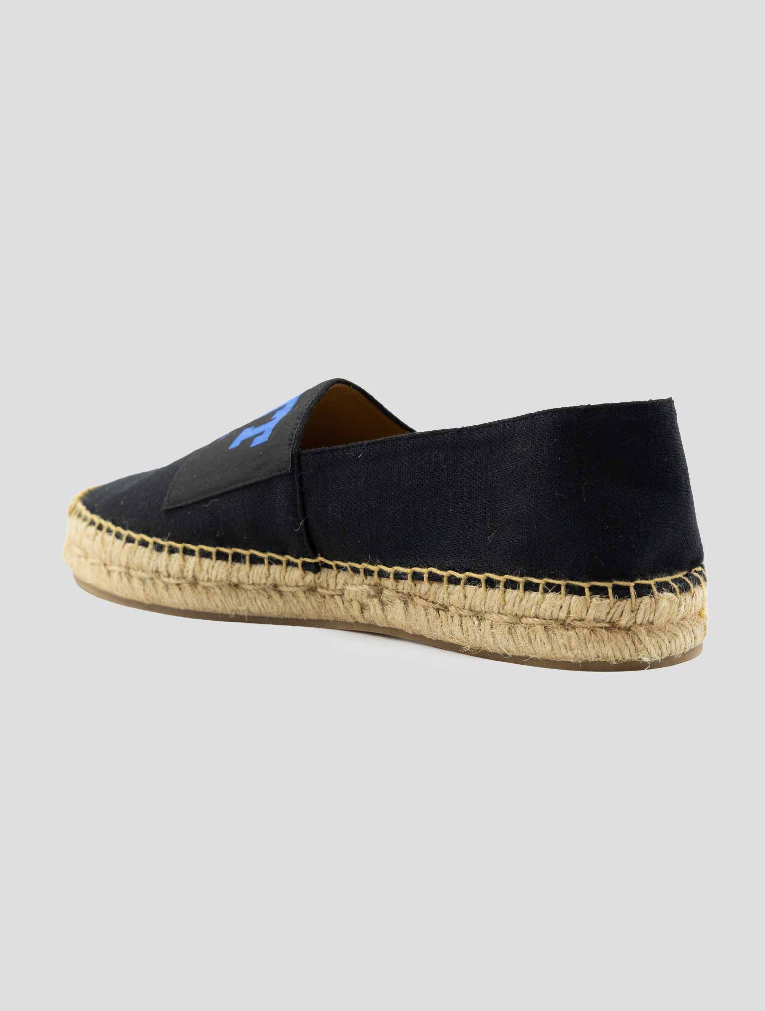 Kiton Knt Black Wool Espadrillas
