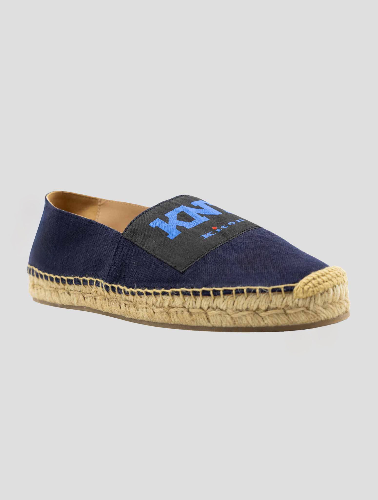 Kiton Knt Blue Wool Espadrillas