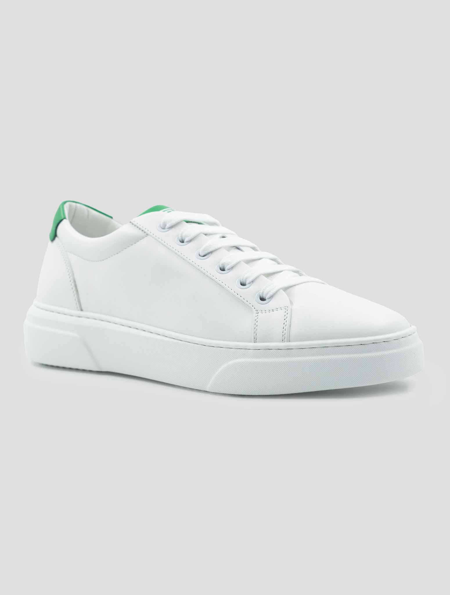 Kiton Knt White Green Sneakers