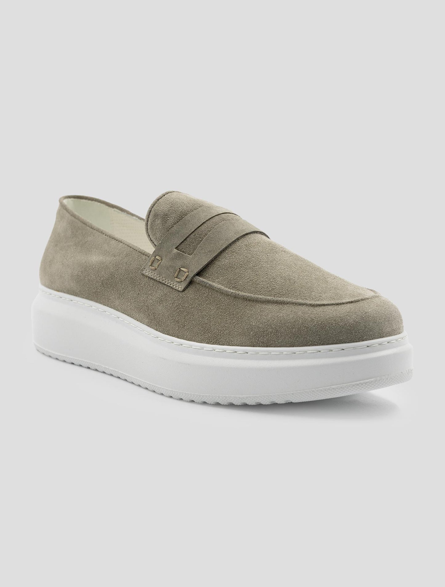 Kiton Beige Leather Suede Loafers