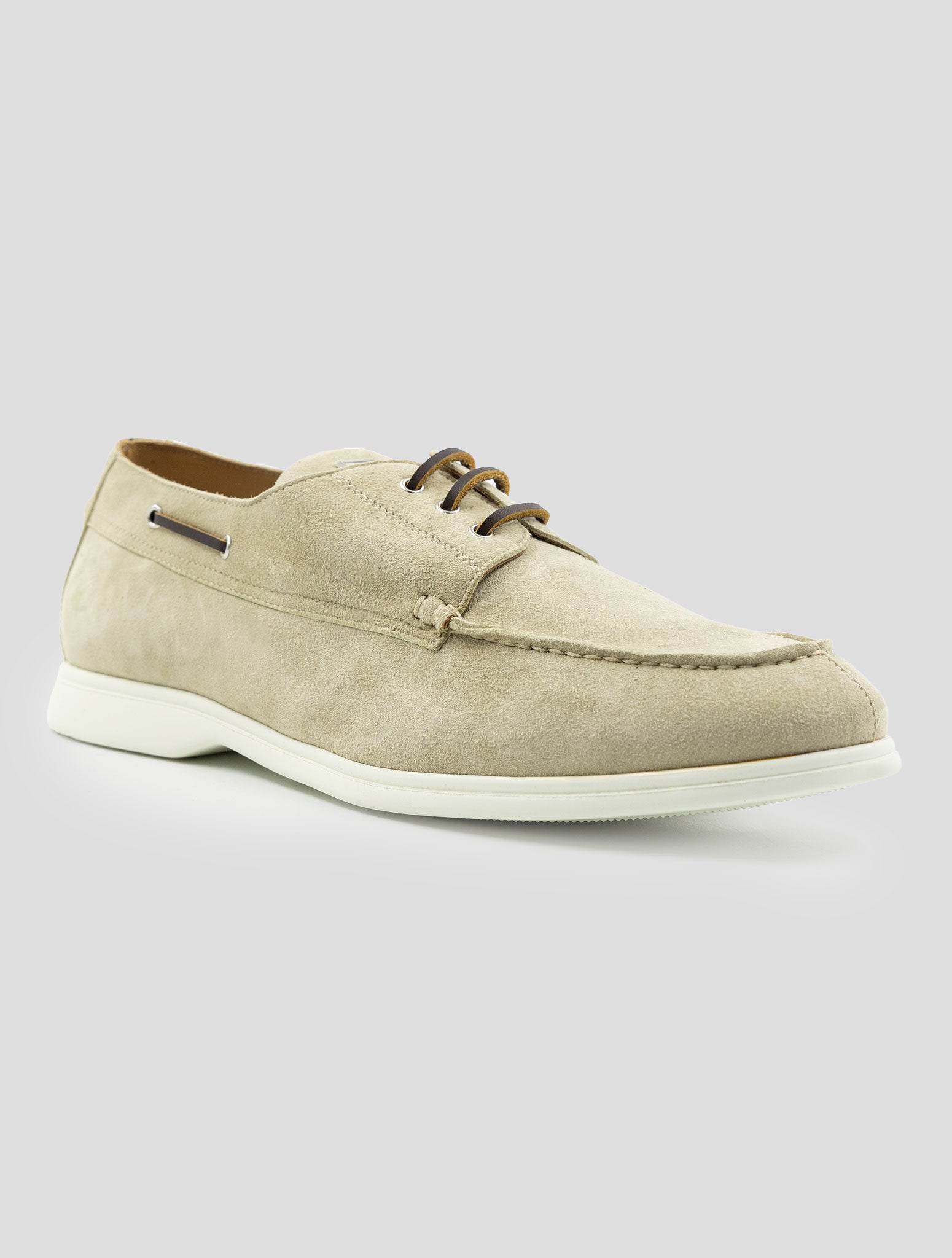 Kiton Beige Leather Suede Loafers