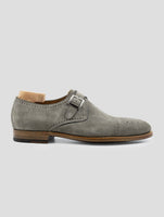 Kiton Gray Leather Suede Dress Shoes