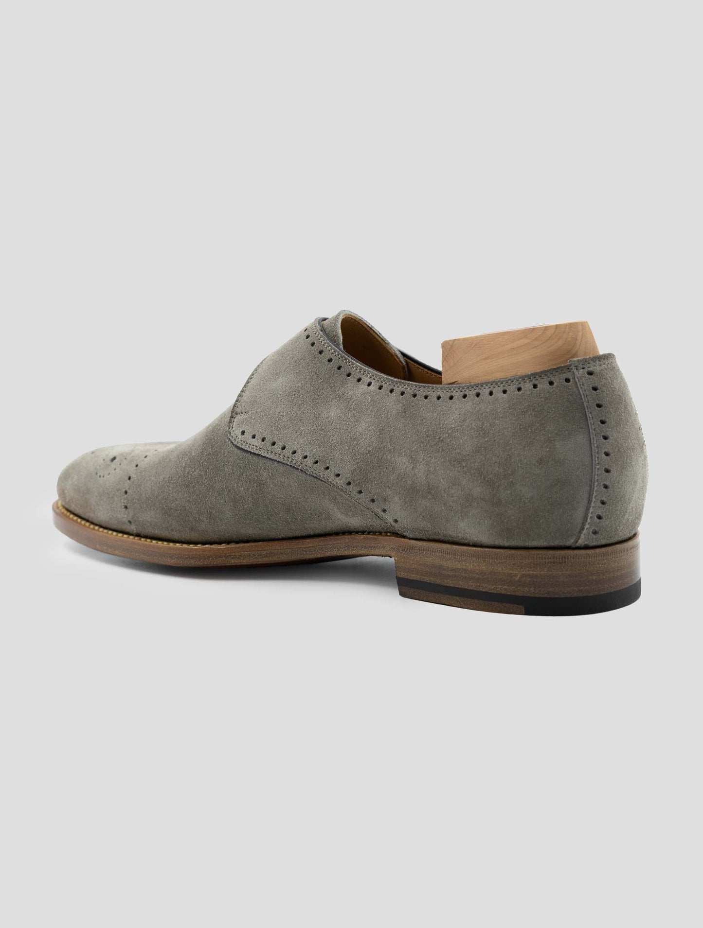 Kiton Gray Leather Suede Dress Shoes