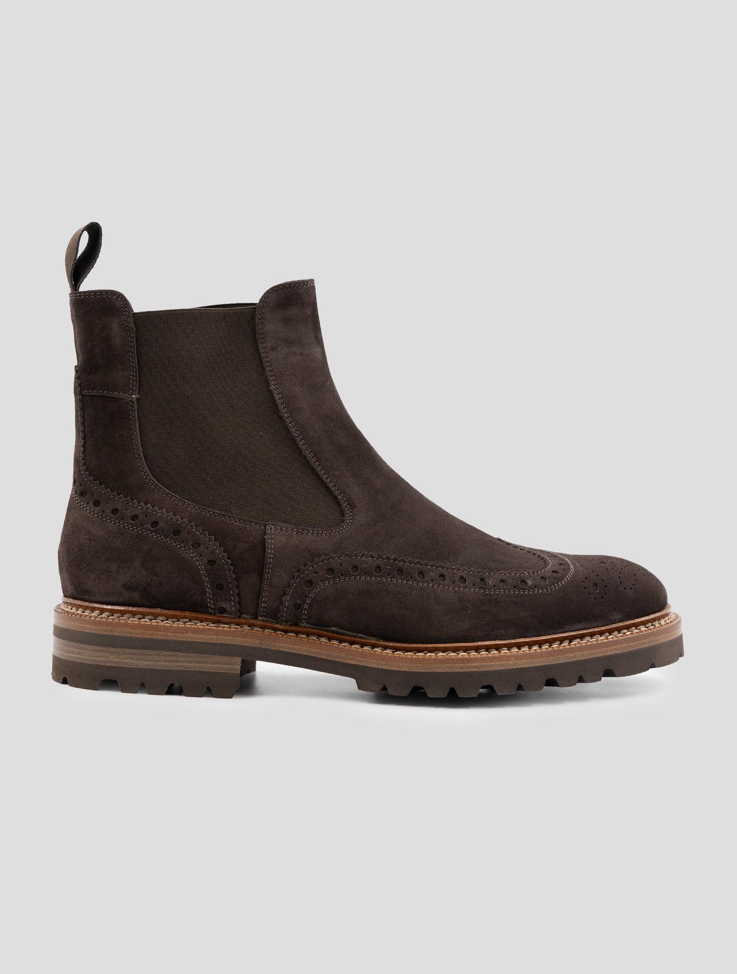 Kiton Brown Leather Suede Boots