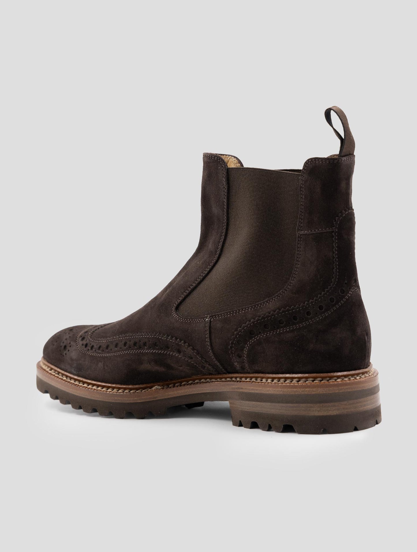Kiton Brown Leather Suede Boots