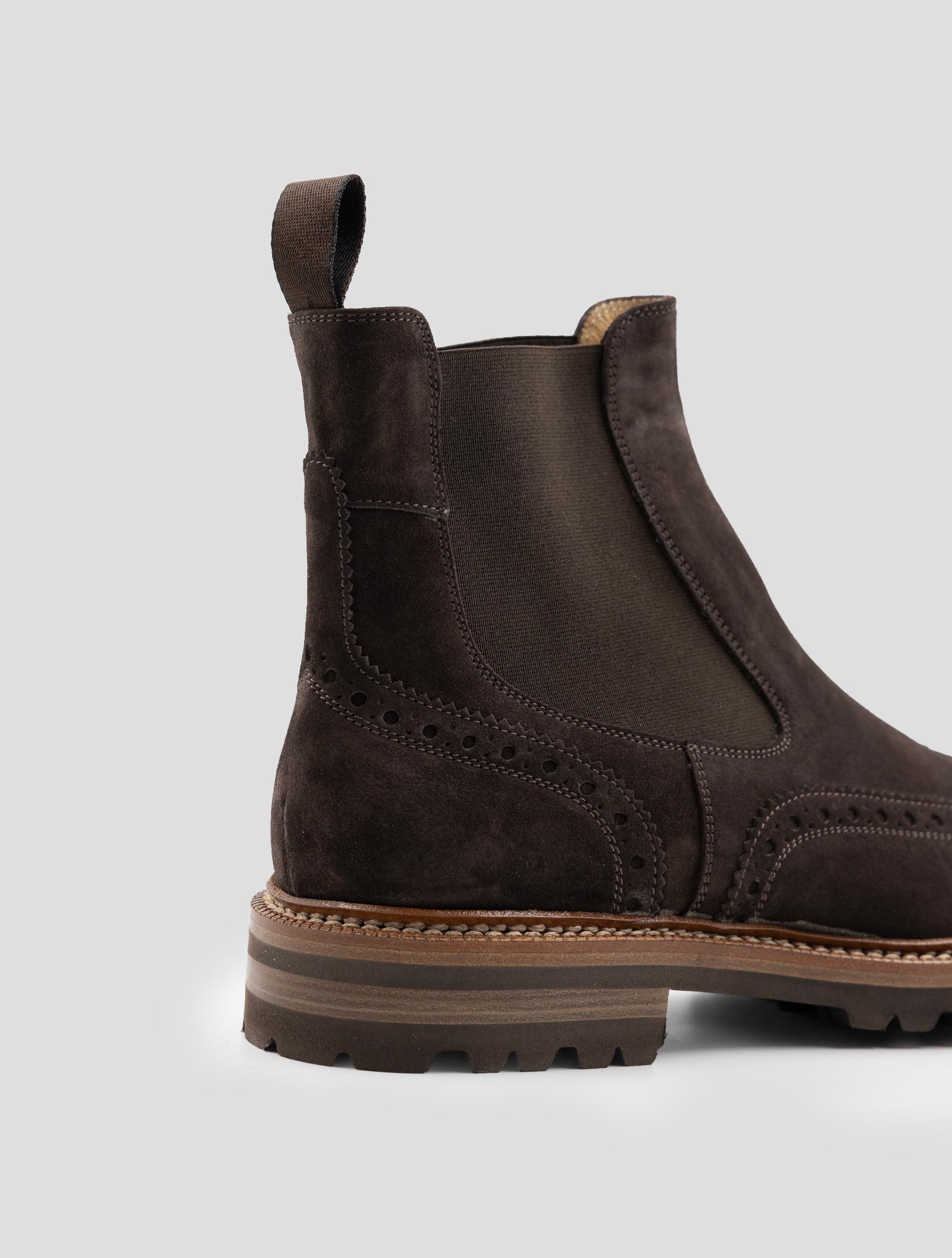 Kiton Brown Leather Suede Boots