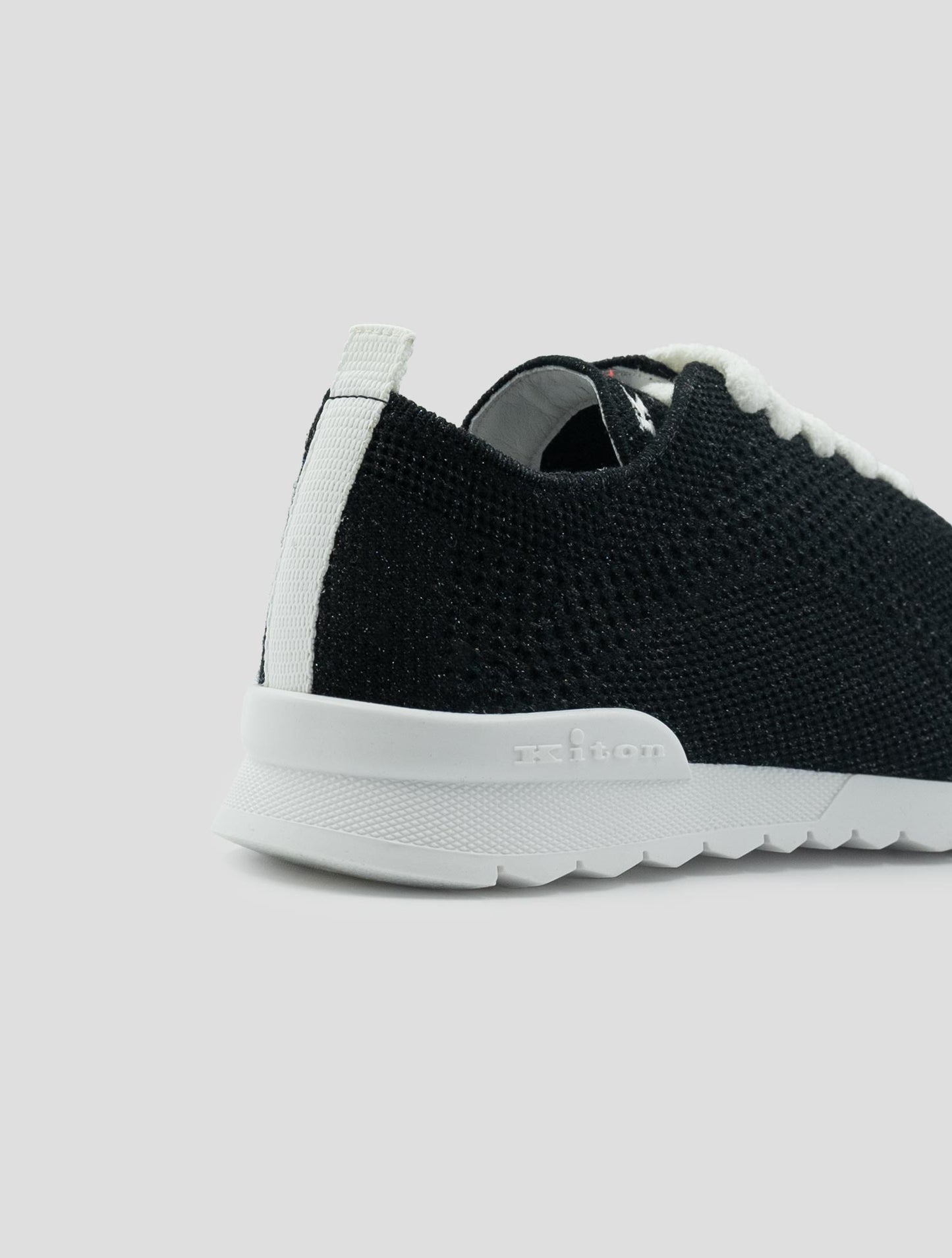 Kiton Black Cashmere Pl Sneakers