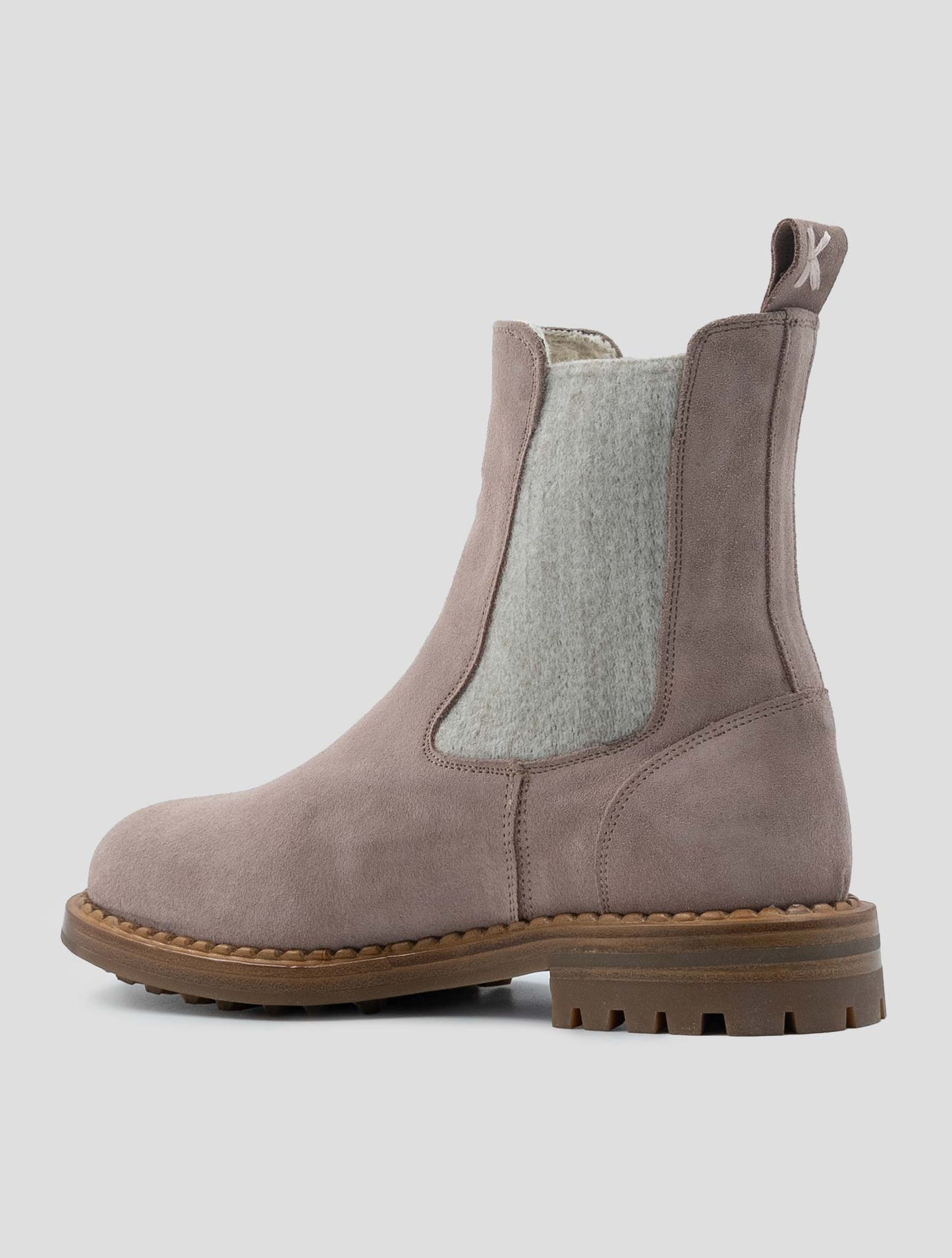 Kiton Pink Leather Suede With Fur Boots